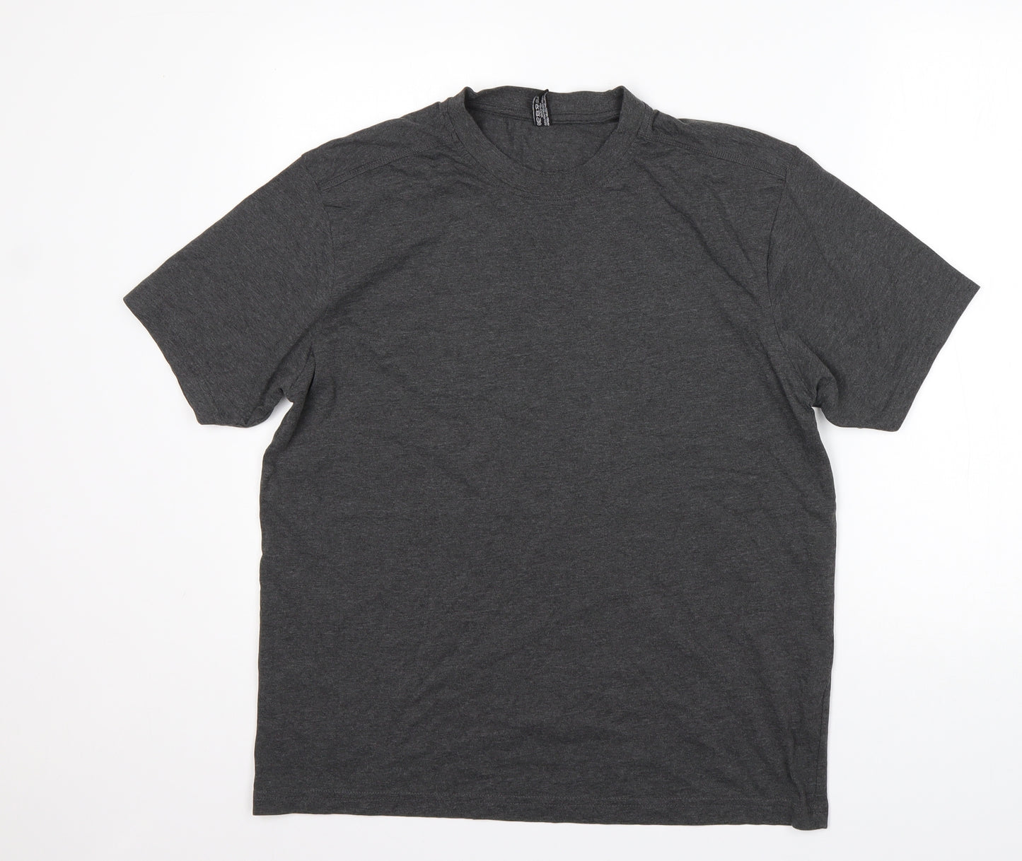 Donnay Mens Grey  Cotton  T-Shirt Size L Round Neck