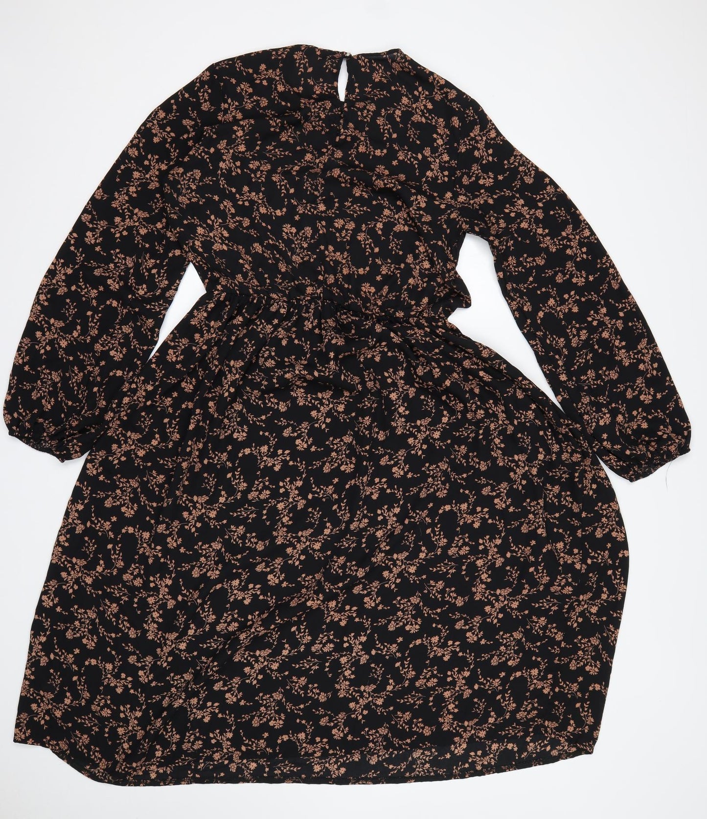 George Womens Multicoloured Floral Polyester A-Line  Size 12  Round Neck