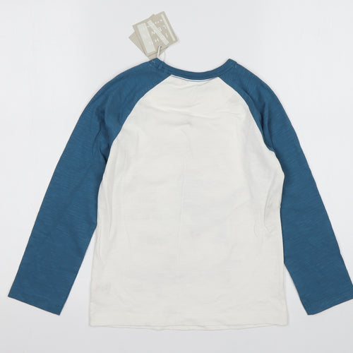 John Lewis Boys Multicoloured  Cotton Basic T-Shirt Size 7 Years Round Neck
