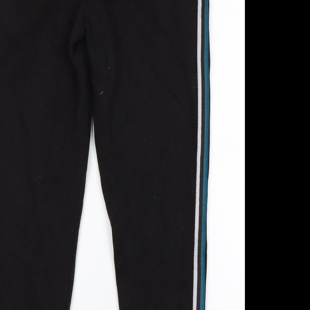 BoohooMAN Mens Black  Cotton Sweatpants Trousers Size S L28 in Regular