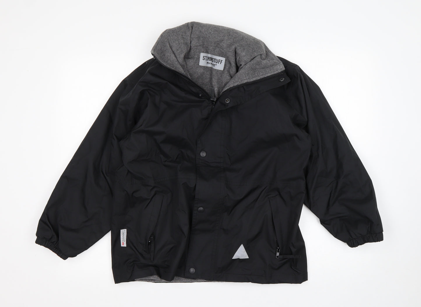 Stormstuff Boys Black   Rain Coat Coat Size XL