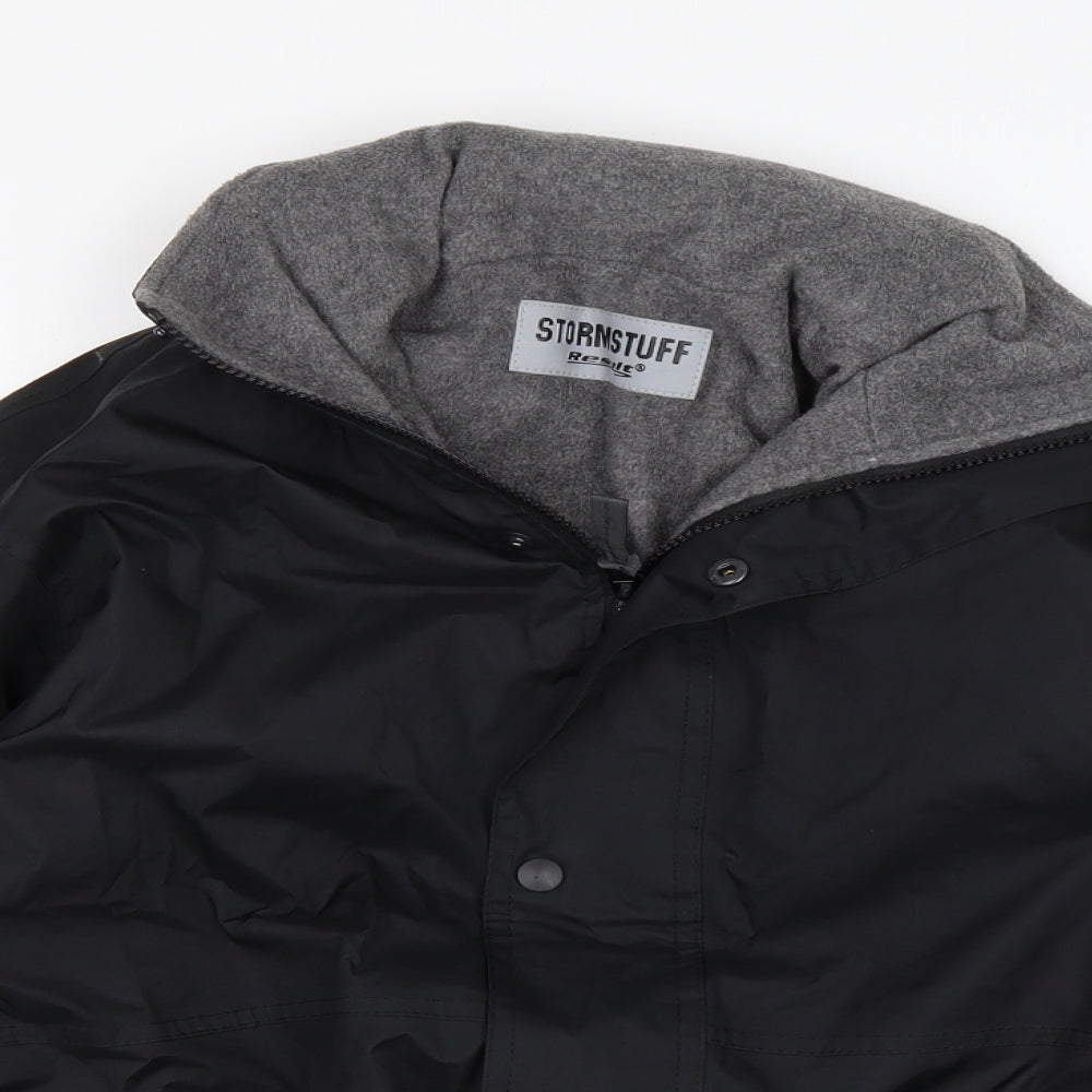 Stormstuff Boys Black   Rain Coat Coat Size XL