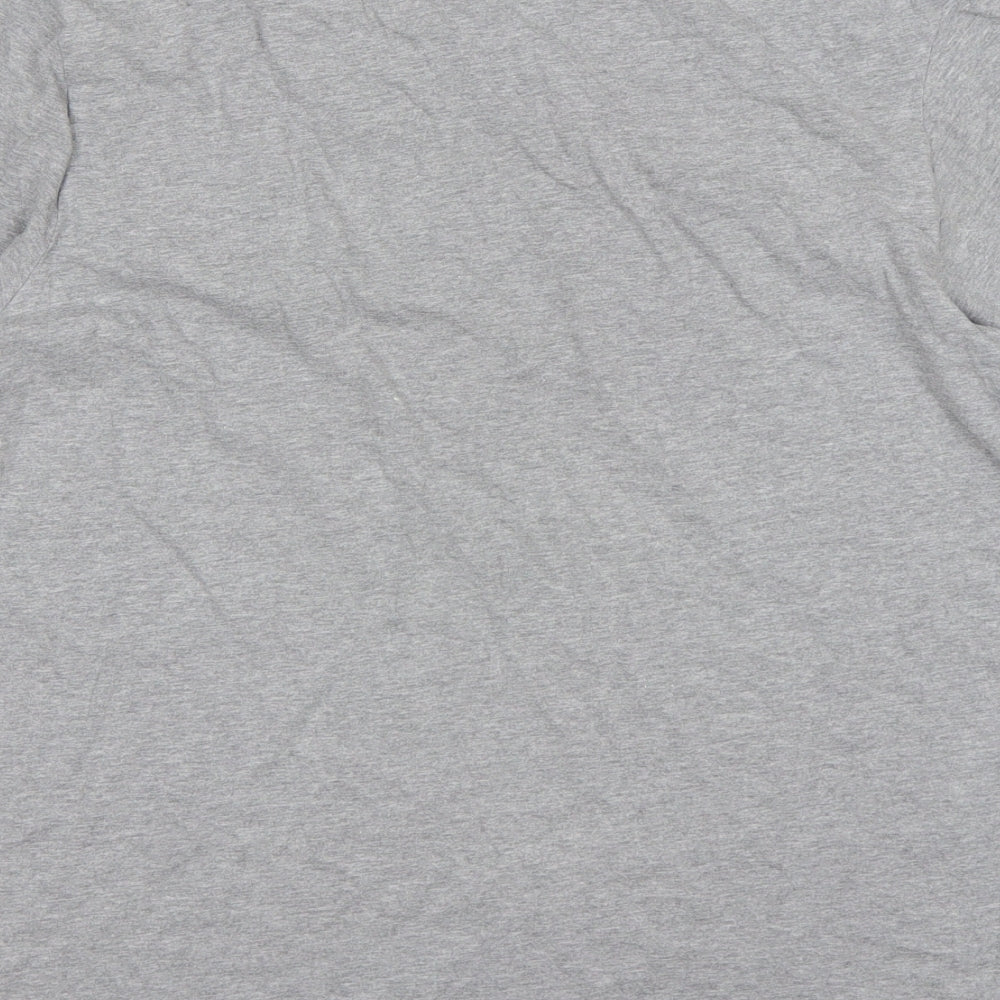 Hogo Boss Mens Grey  Cotton  T-Shirt Size L Round Neck
