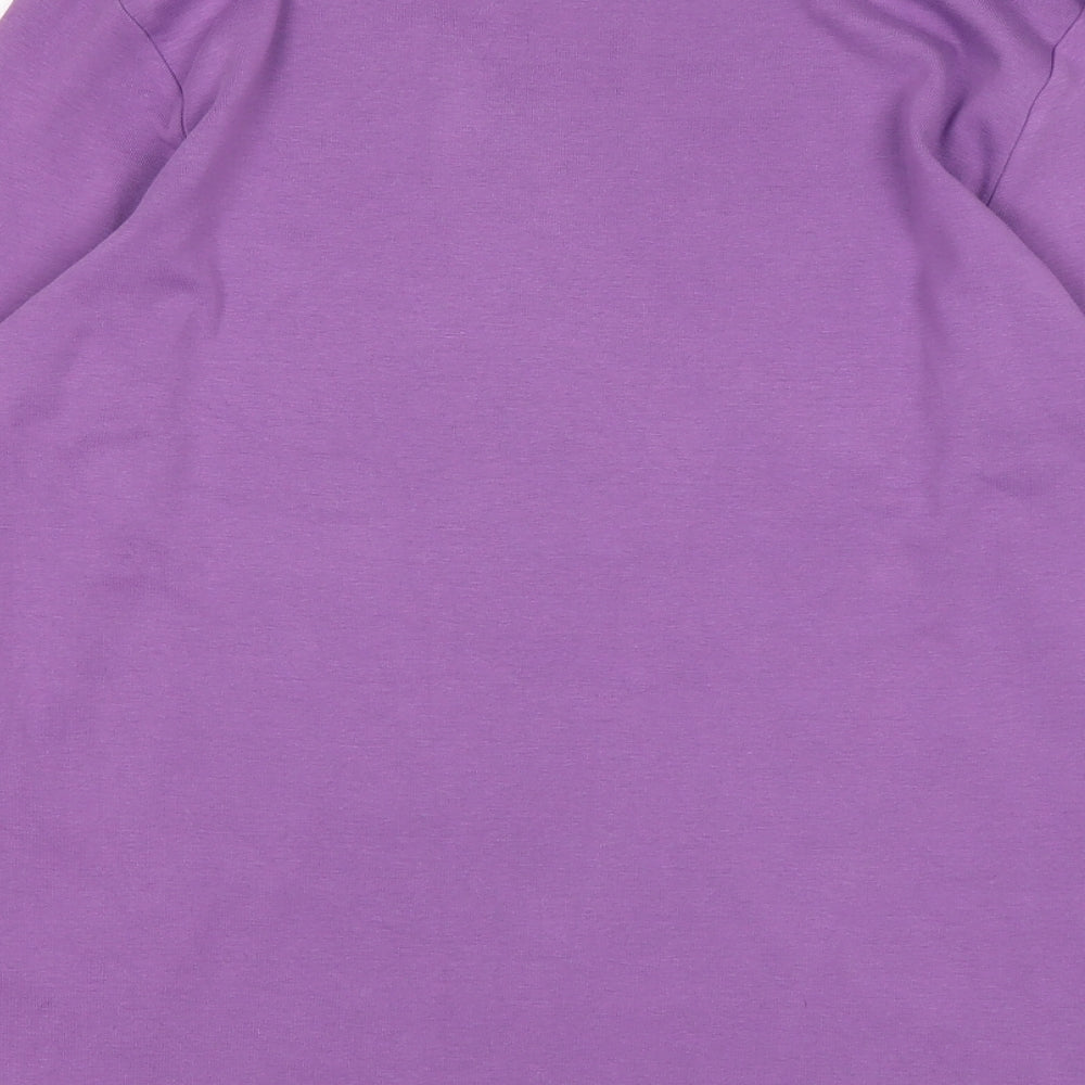 M&S Womens Purple  Cotton Basic T-Shirt Size 18 Round Neck