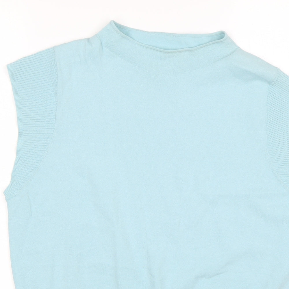 NEXT Womens Green High Neck  Viscose Vest Jumper Size 18