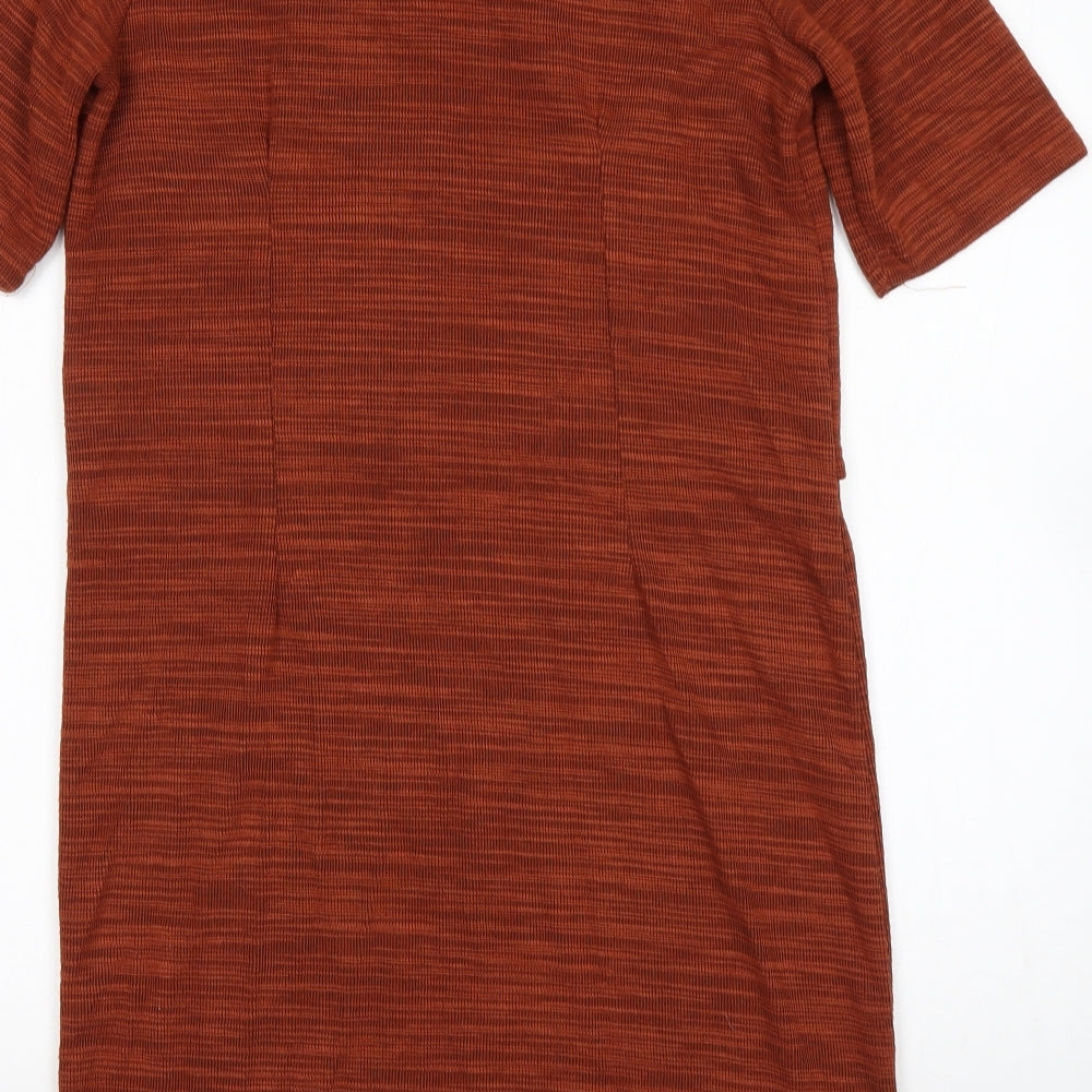 Mamalicious Womens Brown  Viscose Jumper Dress  Size M  Round Neck