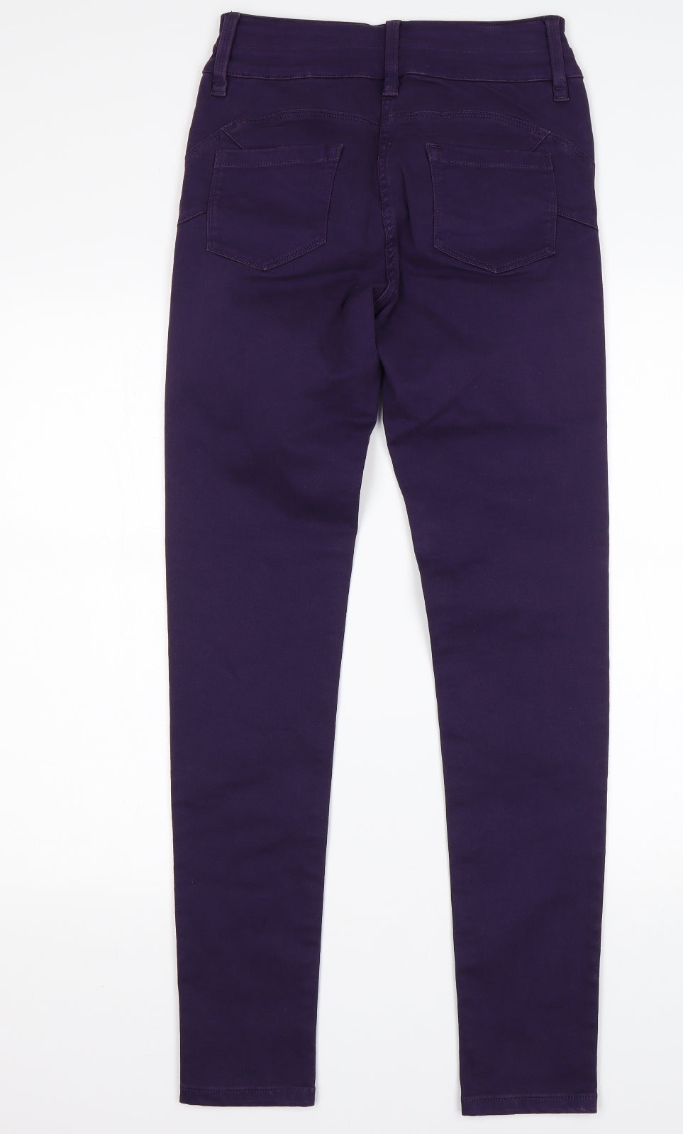 NEXT Womens Purple  Cotton Skinny Jeans Size 8 L31 in Regular