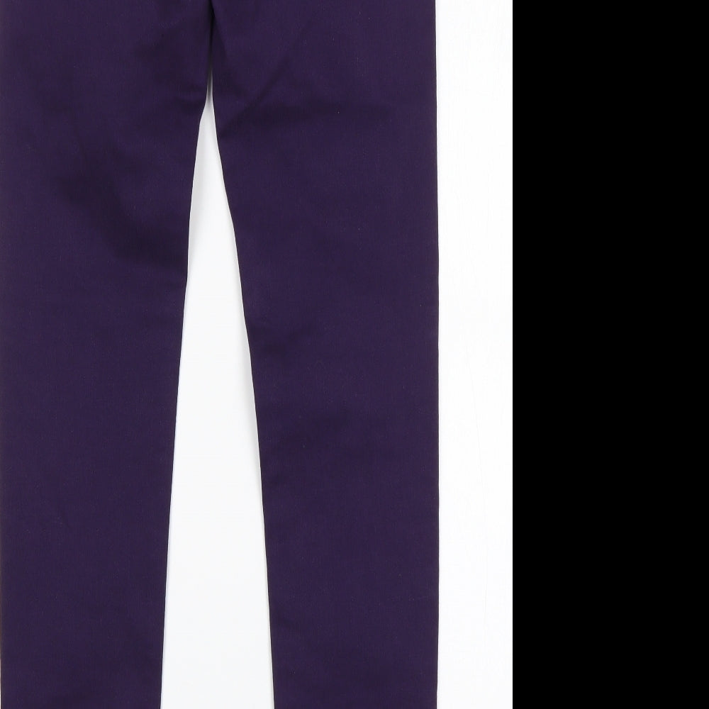 NEXT Womens Purple  Cotton Skinny Jeans Size 8 L31 in Regular