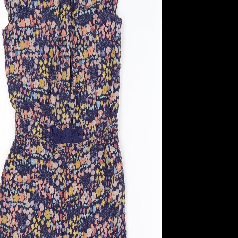 George Girls Multicoloured Floral Viscose Jumpsuit One-Piece Size 3-4 Years