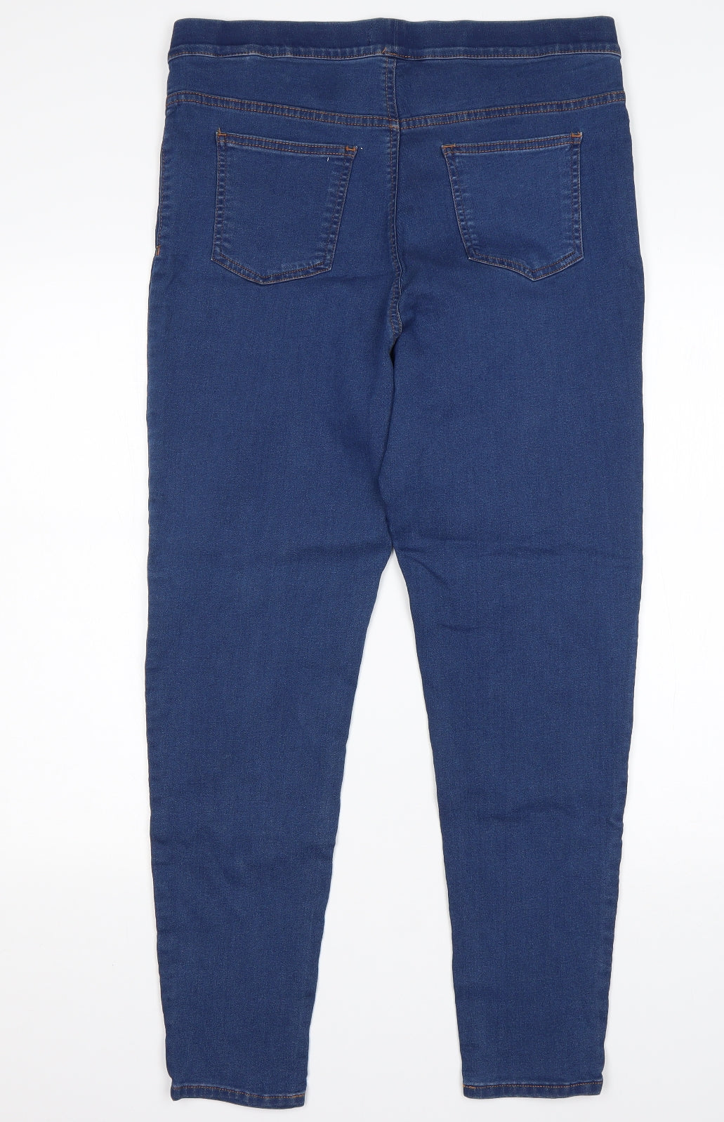M&S Womens Blue  Cotton Jegging Jeans Size 16 L28 in Regular