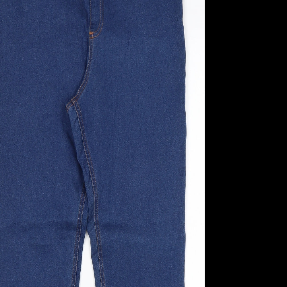 M&S Womens Blue  Cotton Jegging Jeans Size 16 L28 in Regular