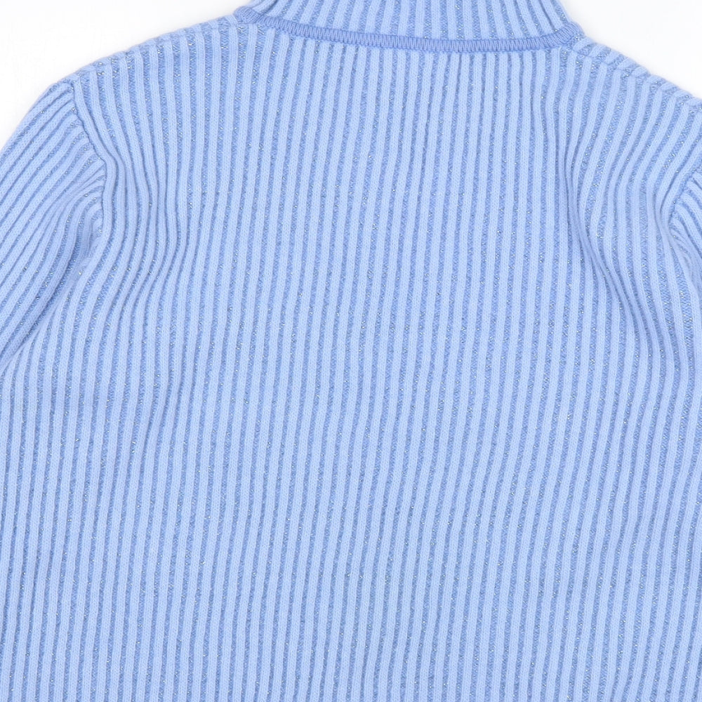 Basler Womens Blue Roll Neck  Wool Pullover Jumper Size 14