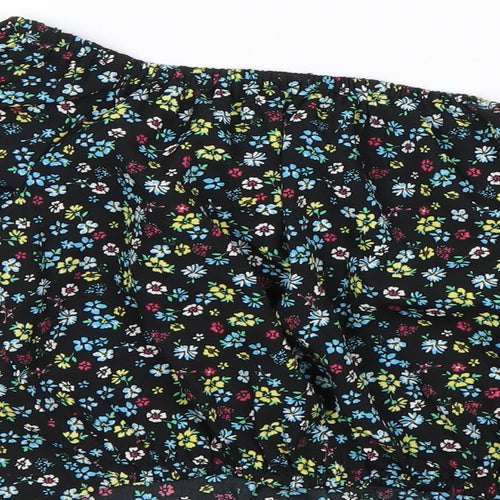 New Look Girls Multicoloured Floral Polyester Basic Blouse Size 15 Years Boat Neck