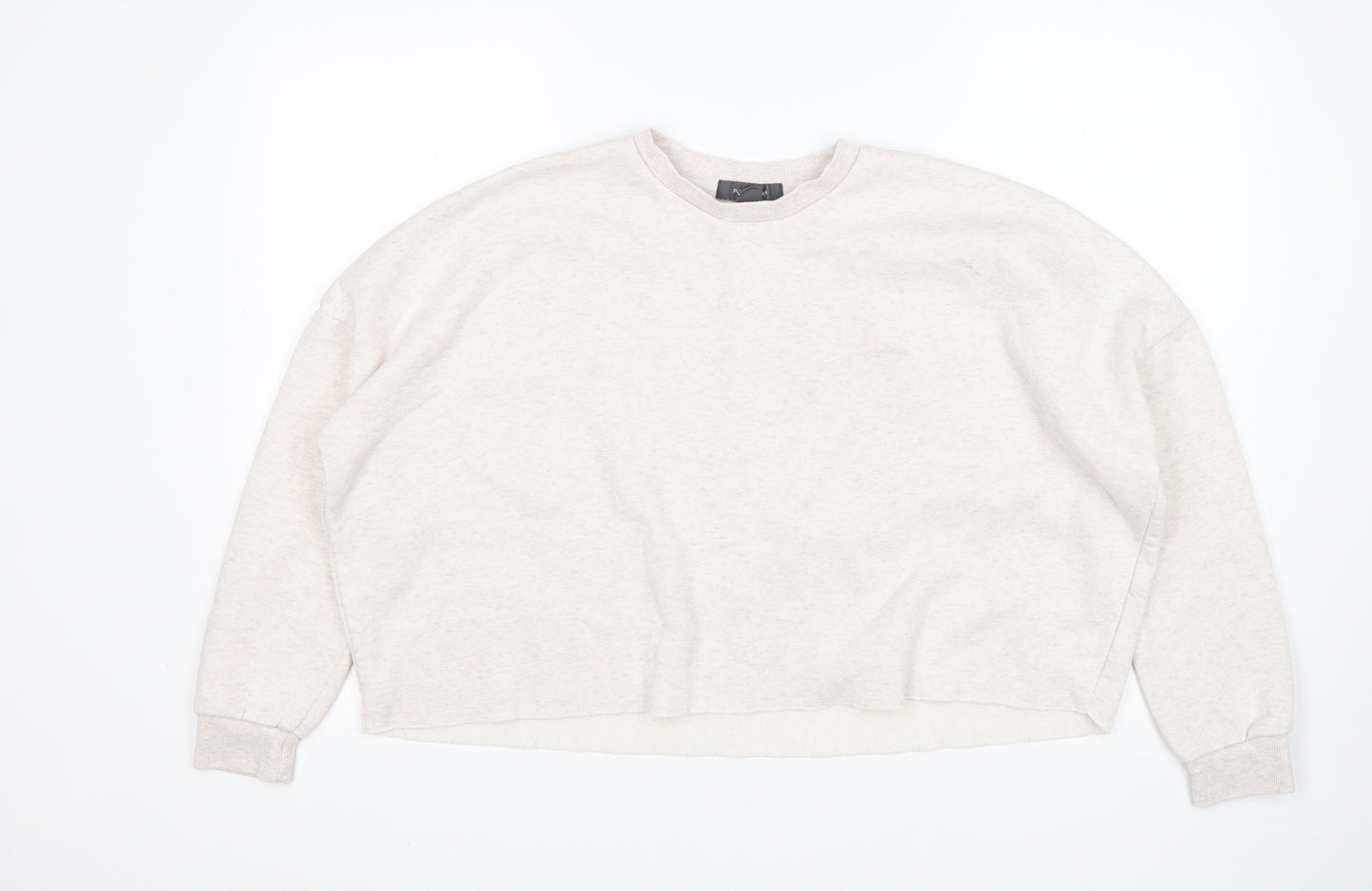 Primark Womens Beige  Cotton Pullover Sweatshirt Size M
