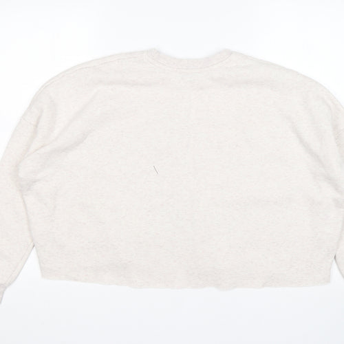 Primark Womens Beige  Cotton Pullover Sweatshirt Size M