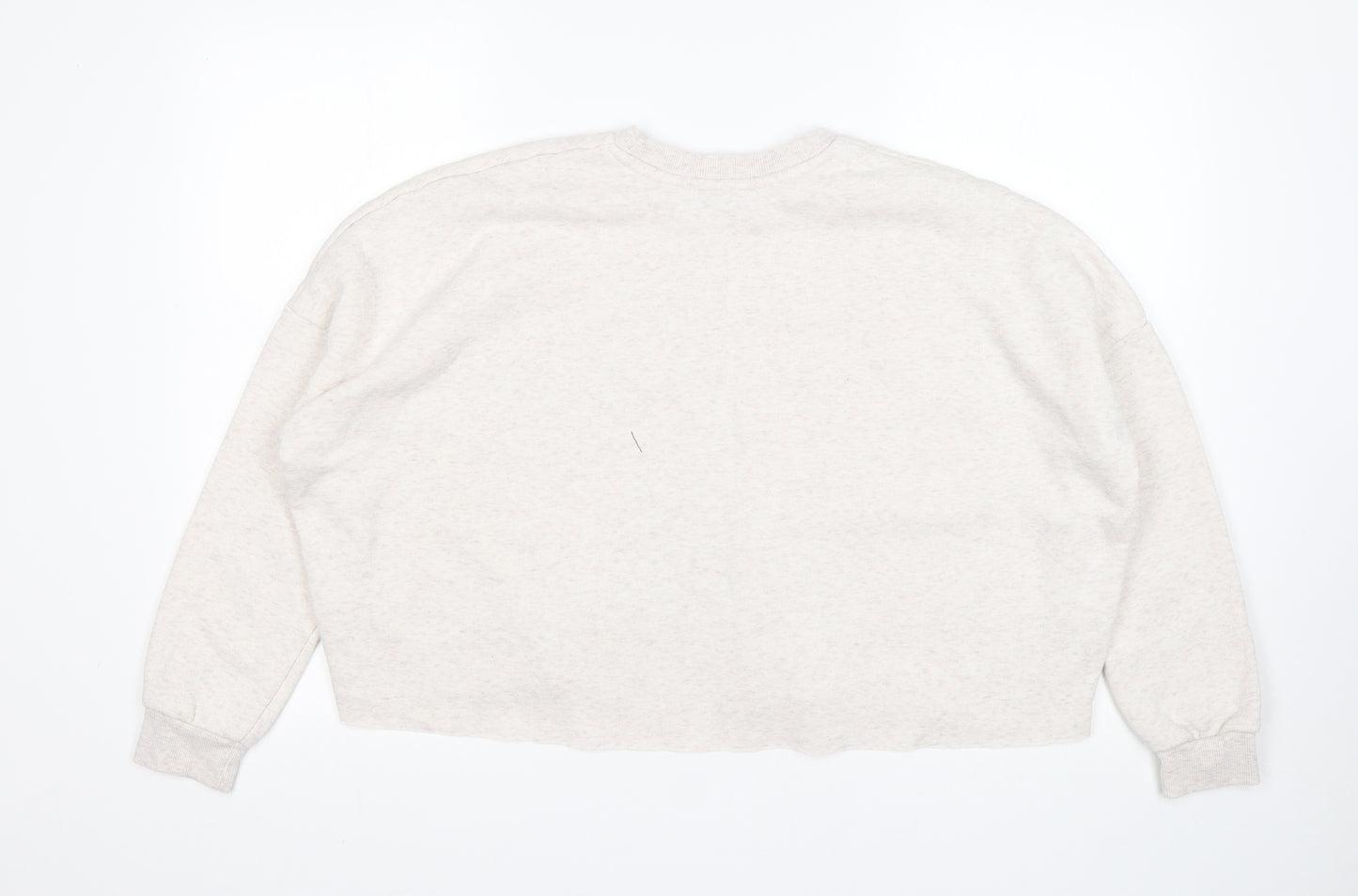 Primark Womens Beige  Cotton Pullover Sweatshirt Size M