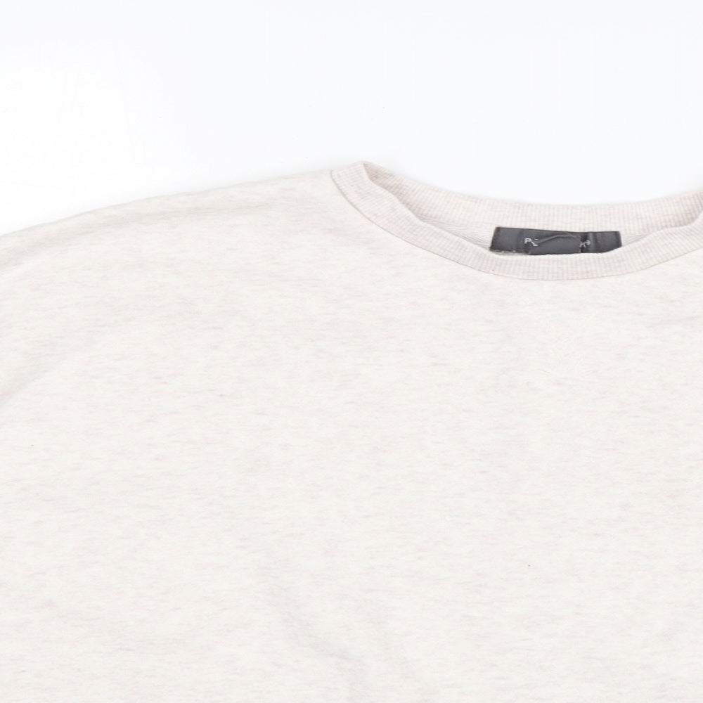 Primark Womens Beige  Cotton Pullover Sweatshirt Size M