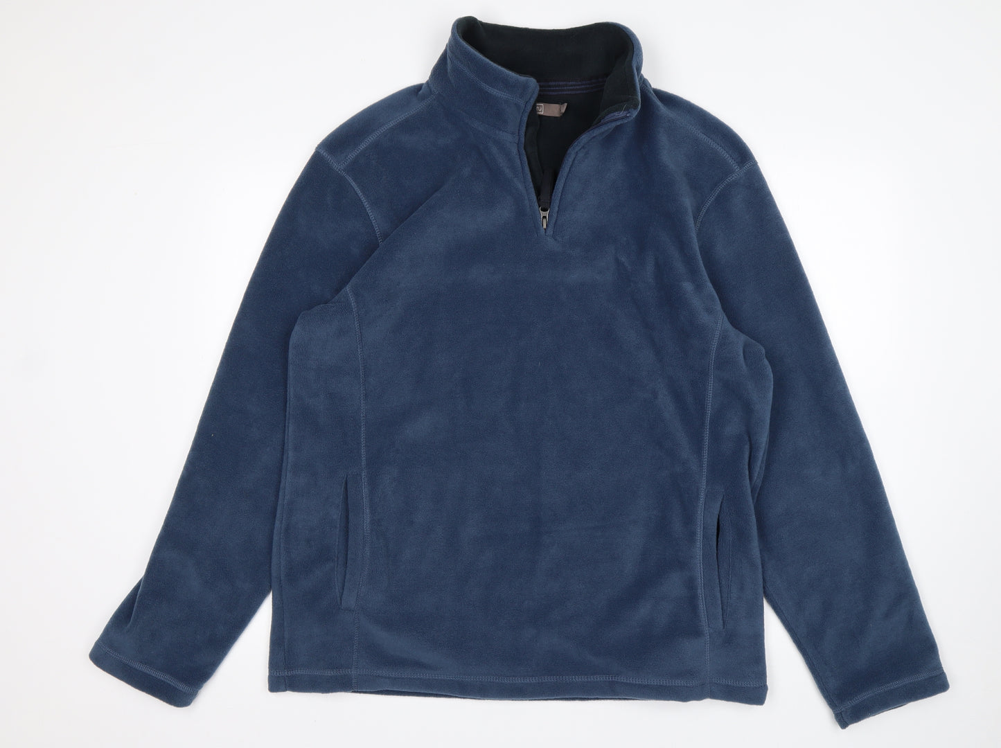 TU Mens Blue  Polyester Pullover Sweatshirt Size L