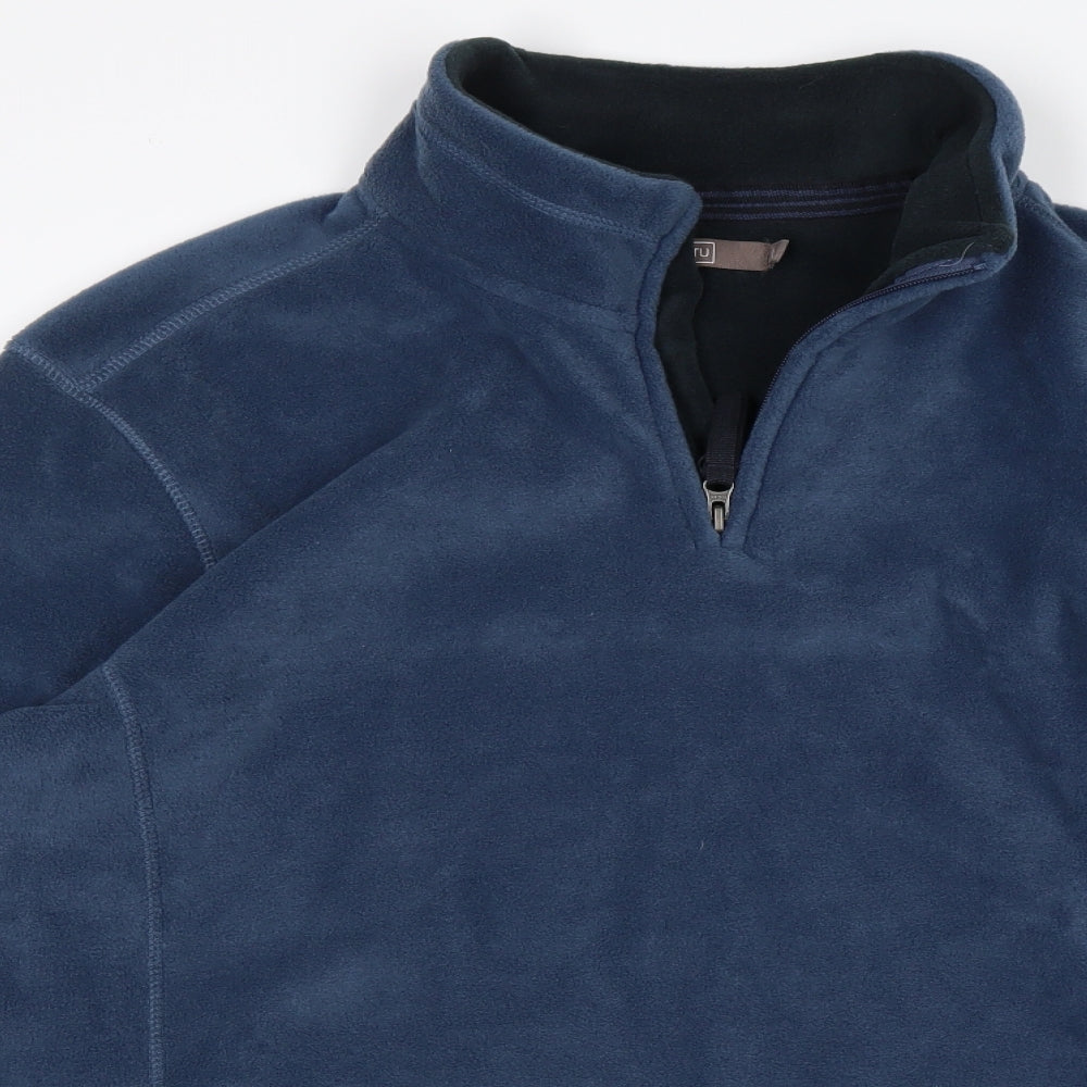 TU Mens Blue  Polyester Pullover Sweatshirt Size L