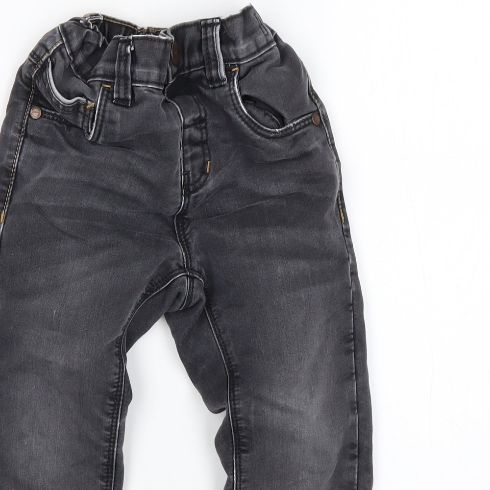 NEXT Boys Black  Cotton Straight Jeans Size 3-4 Years  Regular