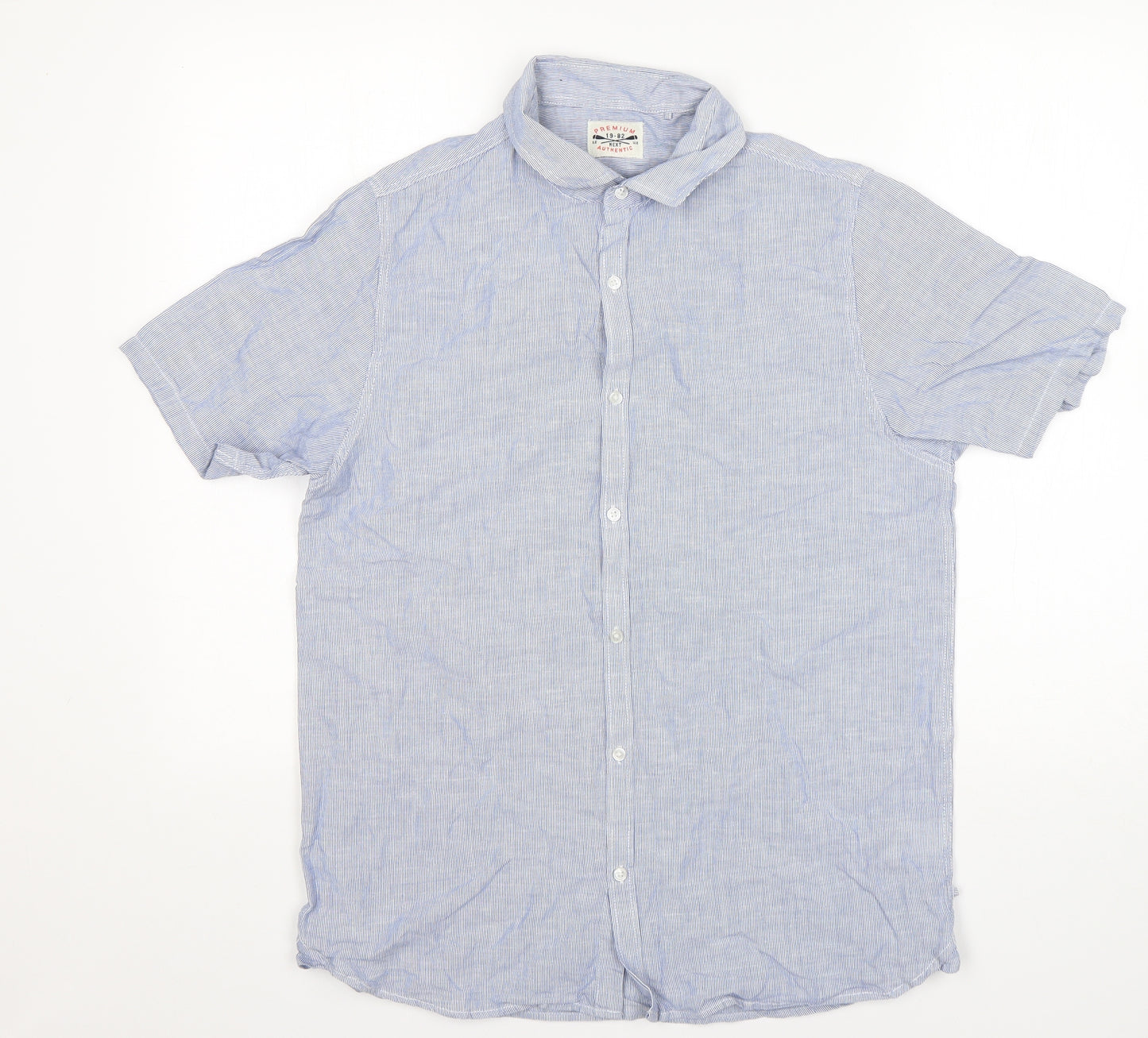 NEXT Boys Multicoloured Striped Cotton Basic Button-Up Size 15 Years Collared