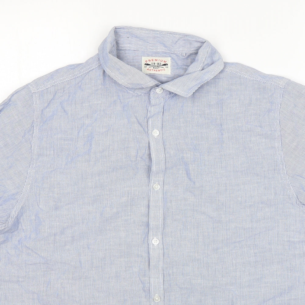 NEXT Boys Multicoloured Striped Cotton Basic Button-Up Size 15 Years Collared