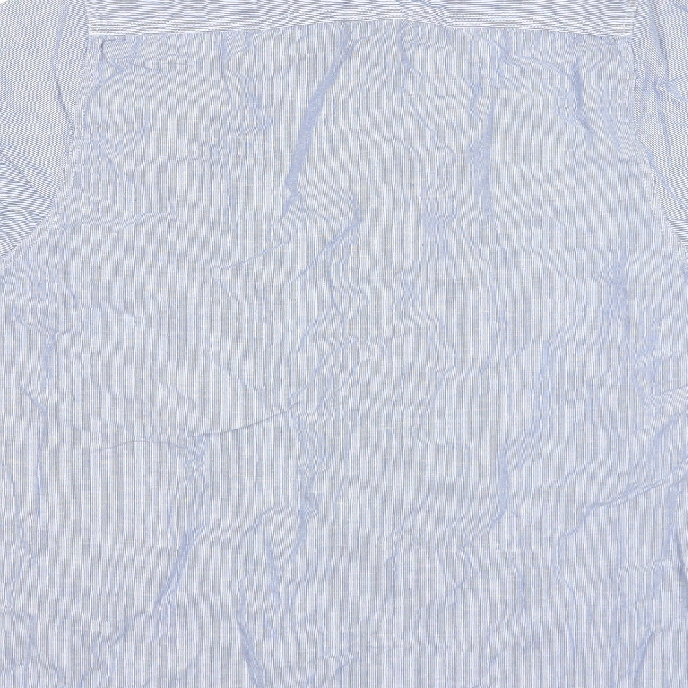 NEXT Boys Multicoloured Striped Cotton Basic Button-Up Size 15 Years Collared