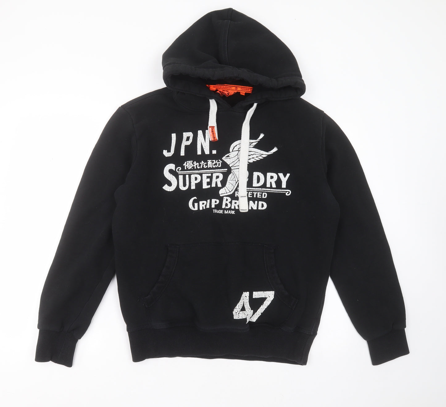 Superdry Mens Black  Cotton Pullover Hoodie Size XL