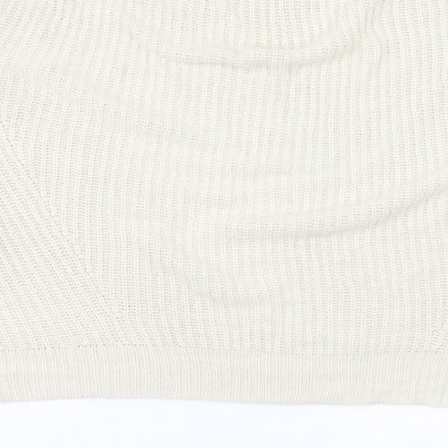 New Look Womens Beige Round Neck  Acrylic Pullover Jumper Size M