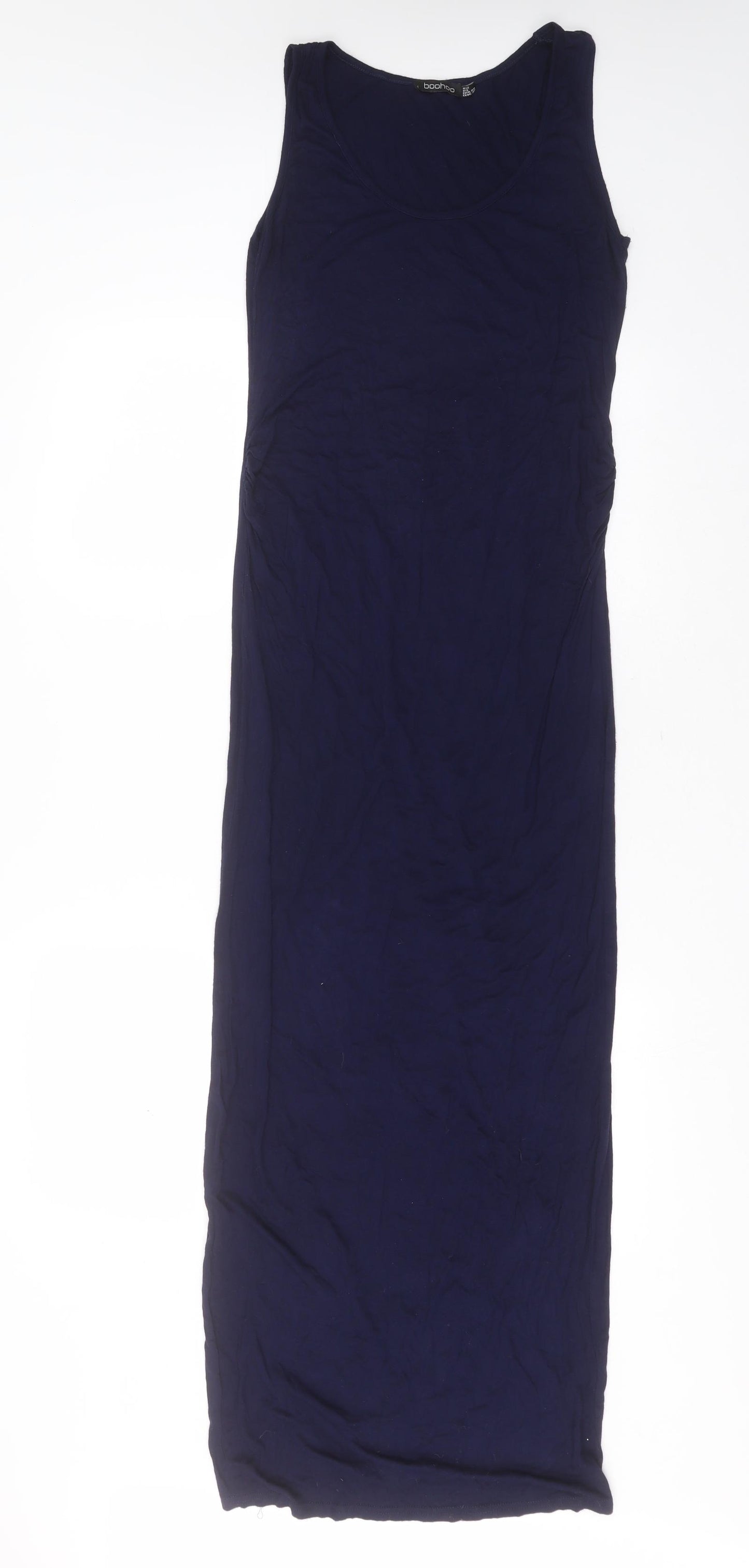 Boohoo Womens Blue  Viscose Maxi  Size 12  Round Neck