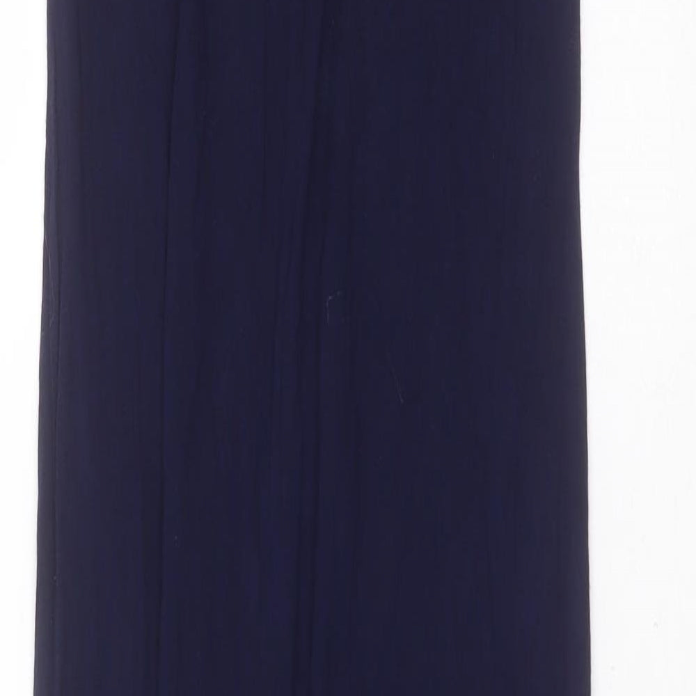 Boohoo Womens Blue  Viscose Maxi  Size 12  Round Neck