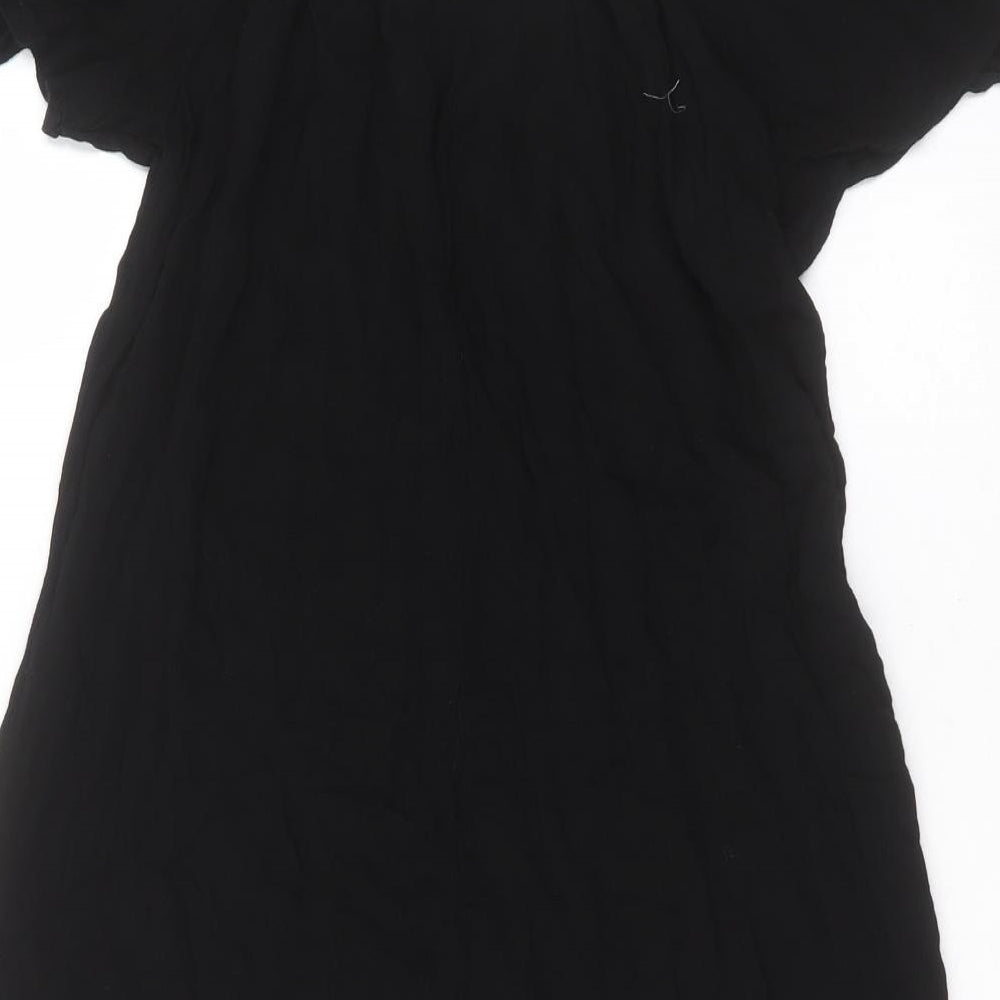 Primark Womens Black  Viscose Basic Blouse Size 14 Round Neck