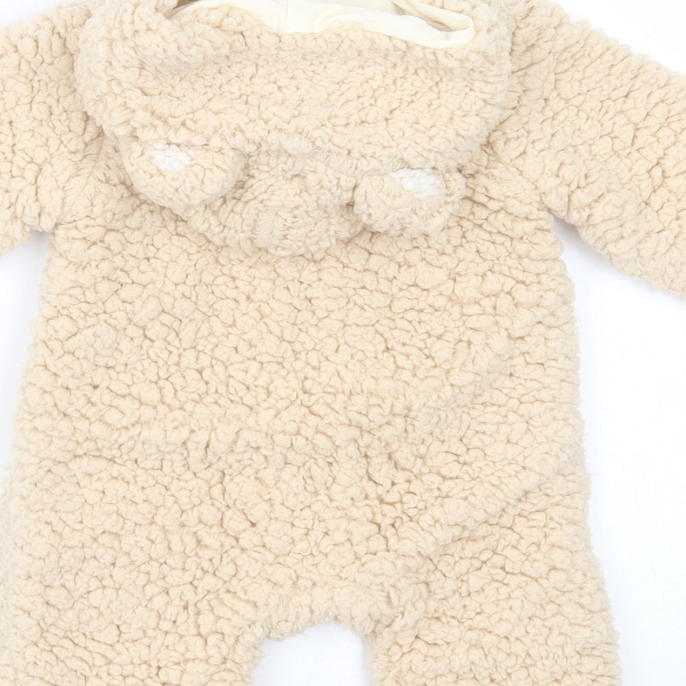 Huzhou Baby Beige  Polyester Coverall Outfit/Set Size 6-9 Months   - bear