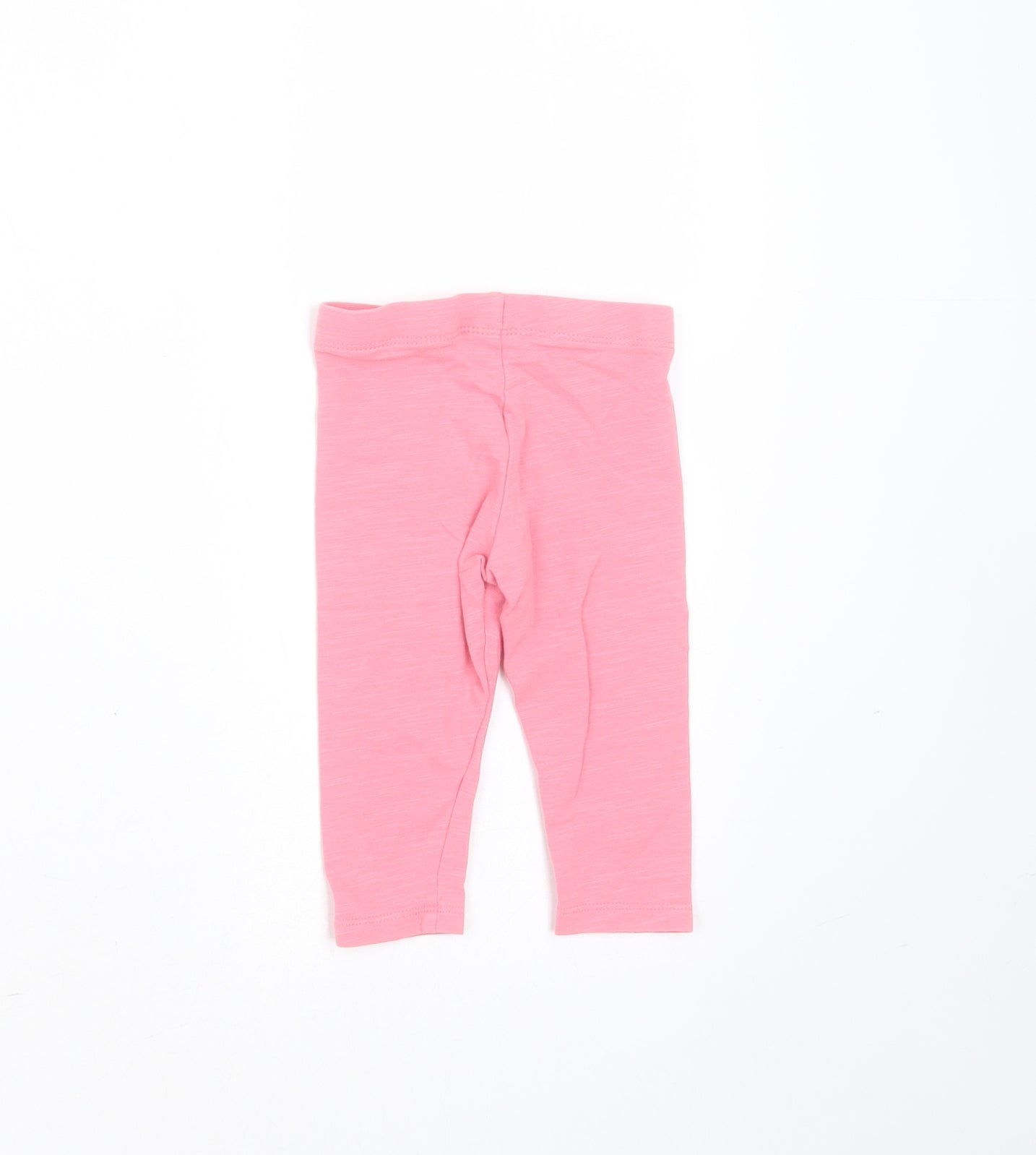 F&F Girls Pink  Cotton  Trousers Size 6-9 Months   - leggings