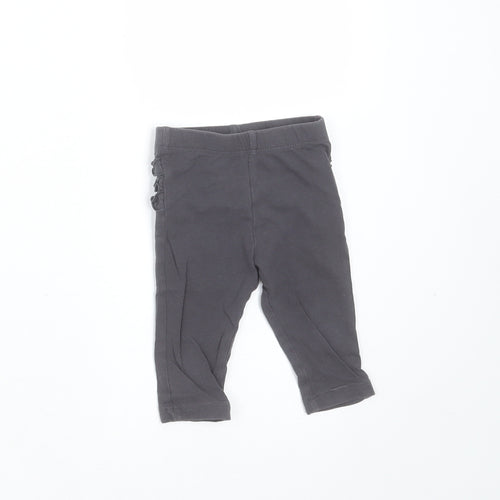Matalan Girls Grey  Cotton  Trousers Size 3-6 Months   - leggings