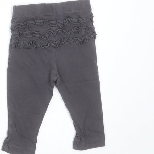 Matalan Girls Grey  Cotton  Trousers Size 3-6 Months   - leggings