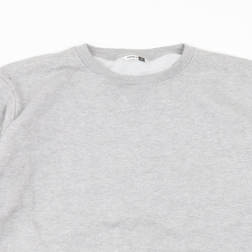 Pep & co Mens Grey  Cotton Pullover Sweatshirt Size XL