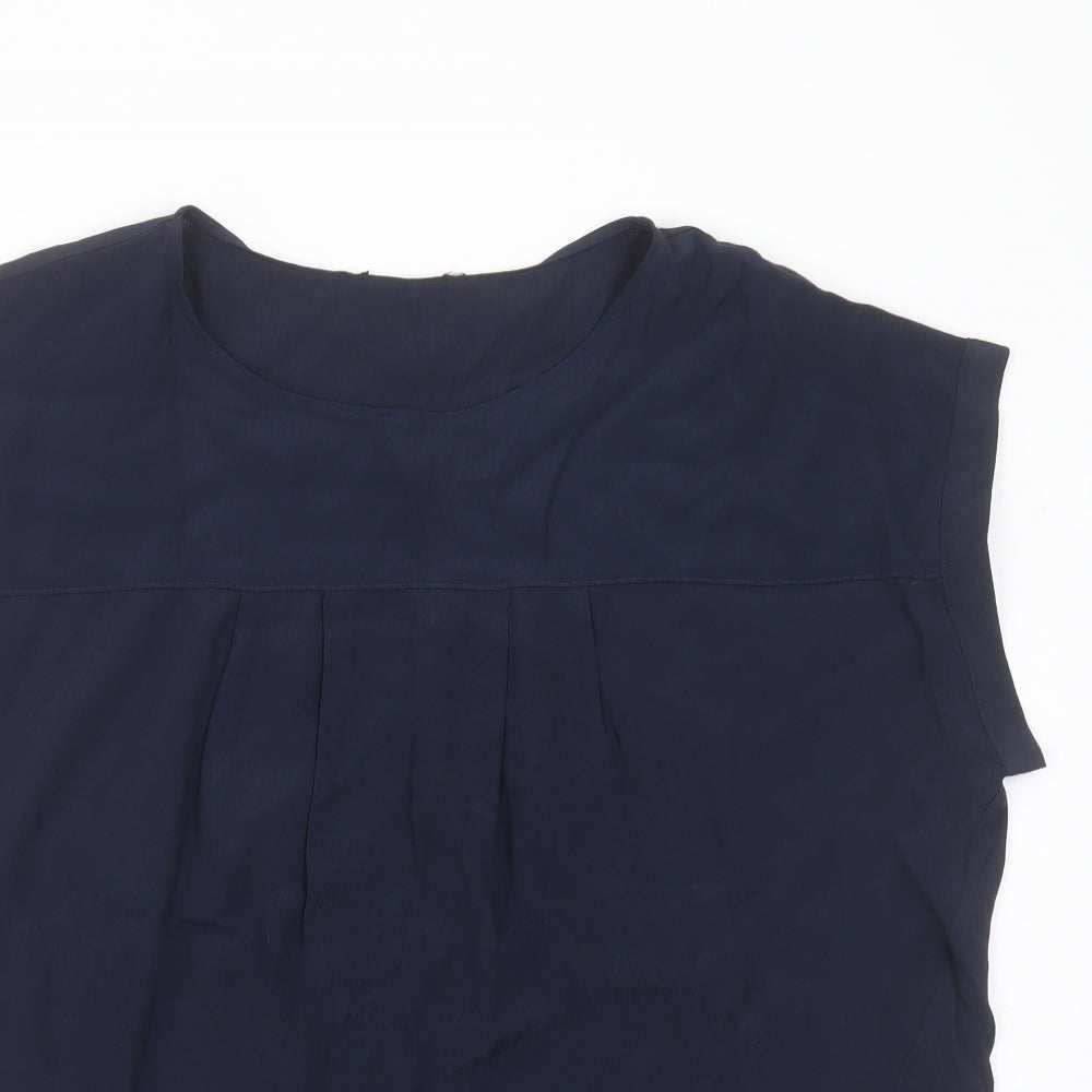 NEXT Womens Blue  Viscose Basic Blouse Size 20 Round Neck