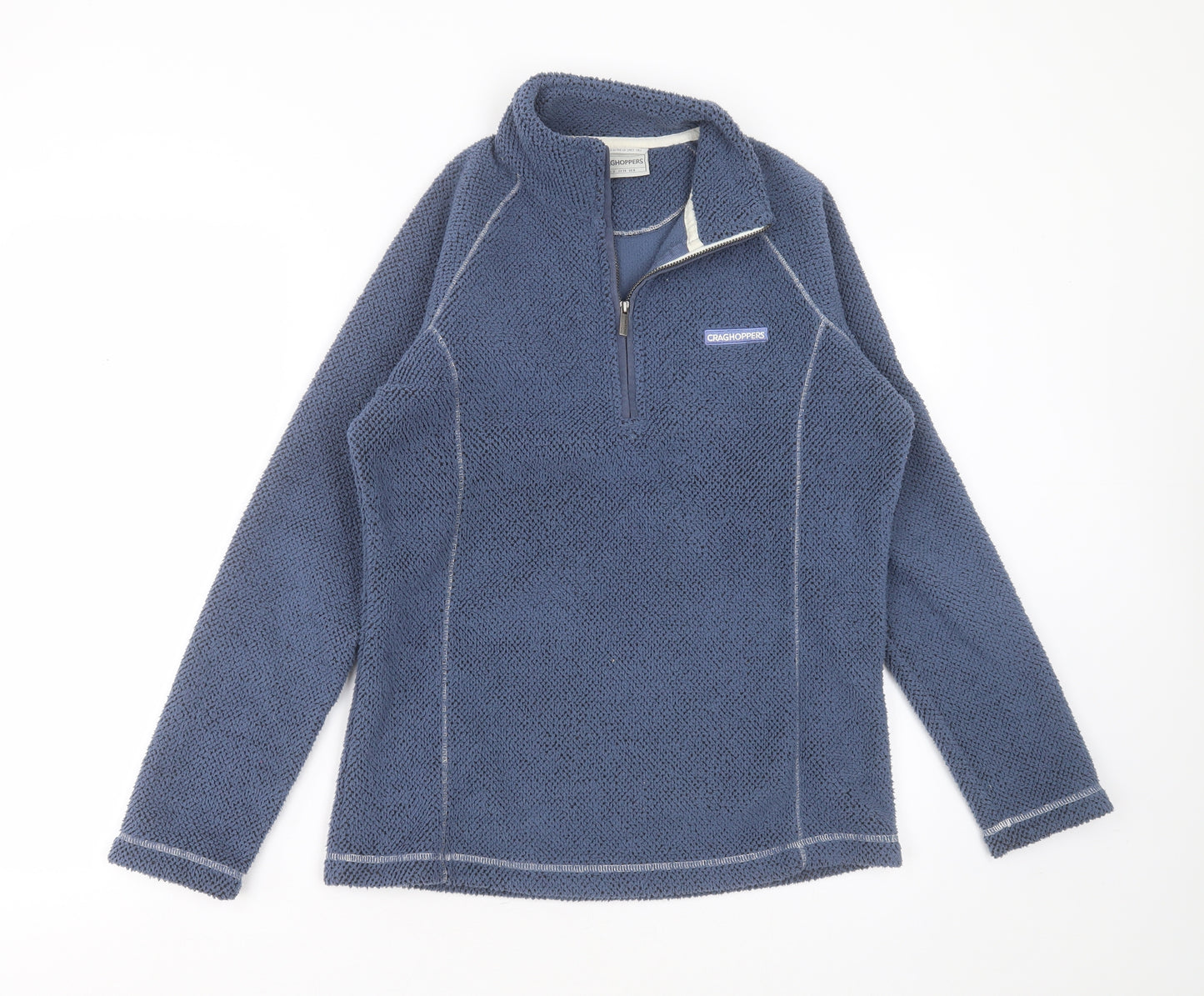 Craghoppers Womens Blue High Neck  Polyester Pullover Jumper Size 12