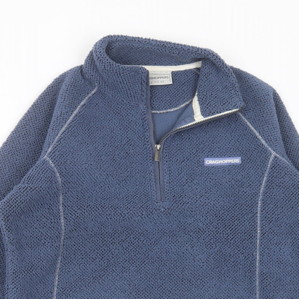 Craghoppers Womens Blue High Neck  Polyester Pullover Jumper Size 12