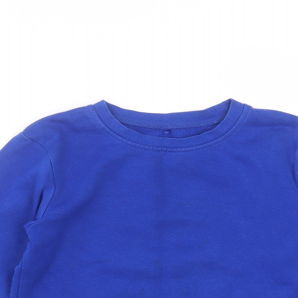 George Boys Blue  Cotton Pullover Sweatshirt Size 6-7 Years   - school