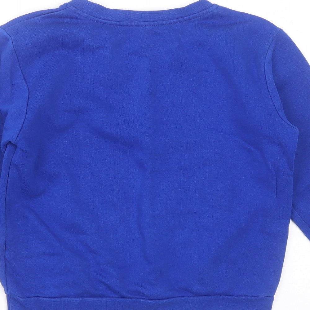 George Boys Blue  Cotton Pullover Sweatshirt Size 6-7 Years   - school