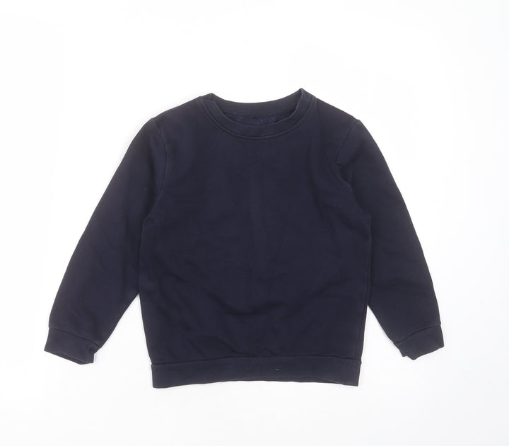 George Boys Blue  Cotton Pullover Sweatshirt Size 5-6 Years   - school
