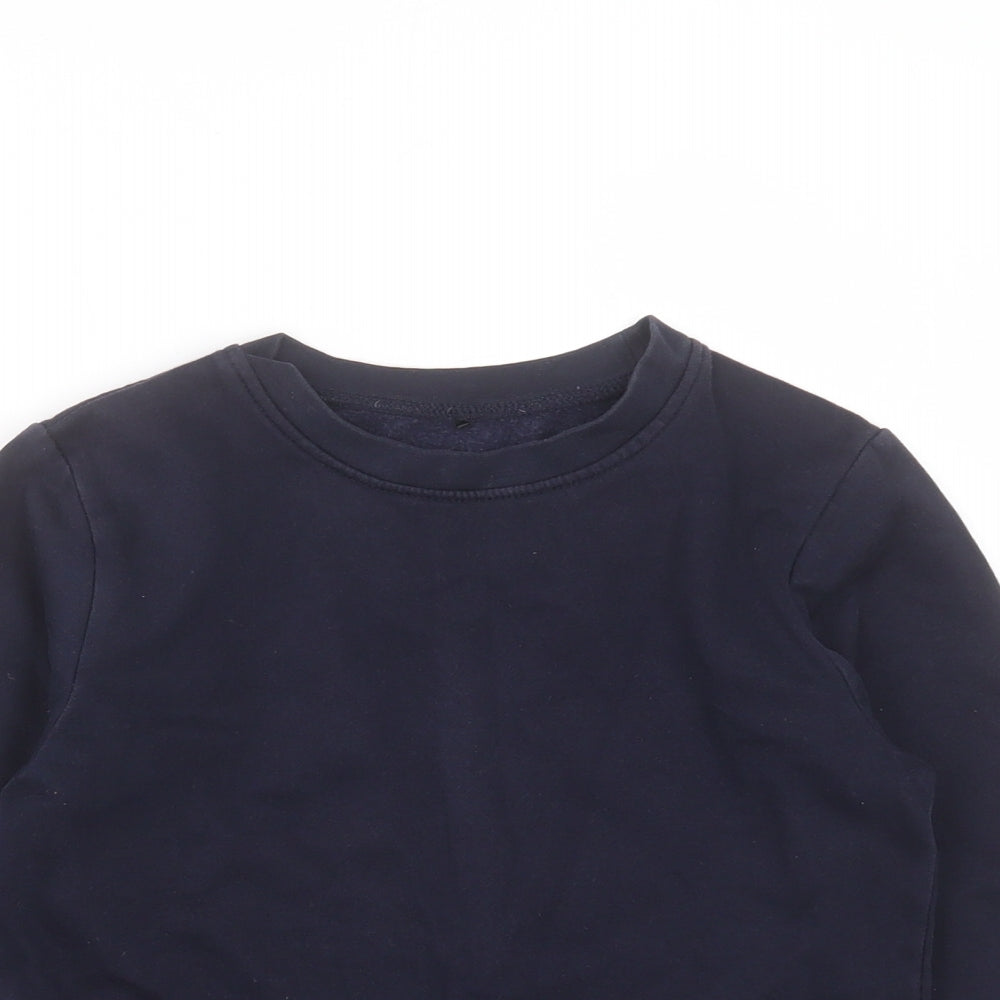 George Boys Blue  Cotton Pullover Sweatshirt Size 5-6 Years   - school