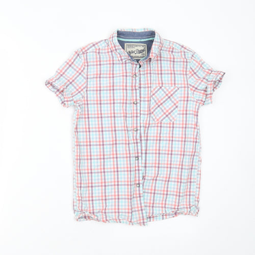 NEXT Boys Multicoloured Check Cotton Basic Button-Up Size 10 Years Collared Button