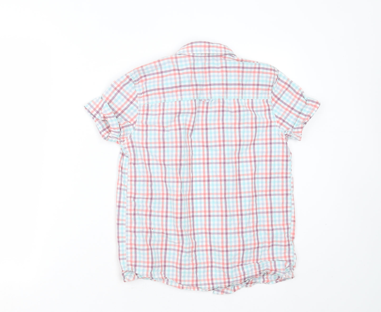 NEXT Boys Multicoloured Check Cotton Basic Button-Up Size 10 Years Collared Button