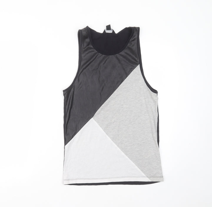 Cedar Wood State Mens Grey Colourblock Cotton T-Shirt Size XS Round Neck