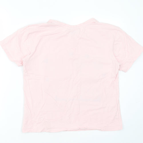 Boux Avenue Womens Pink Solid Cotton Top Pyjama Top Size 10   - Mickey and Minnie Mouse