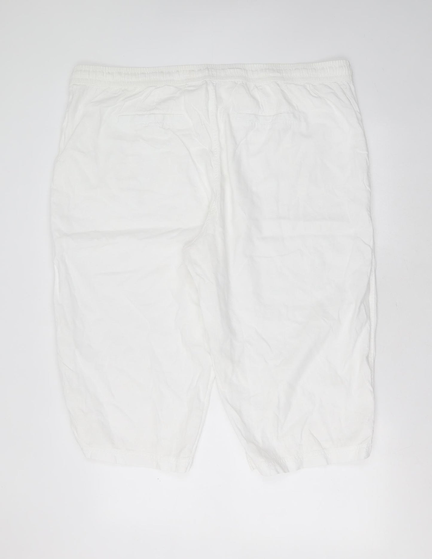 George Womens White  Linen Bermuda Shorts Size 24 L19 in Regular