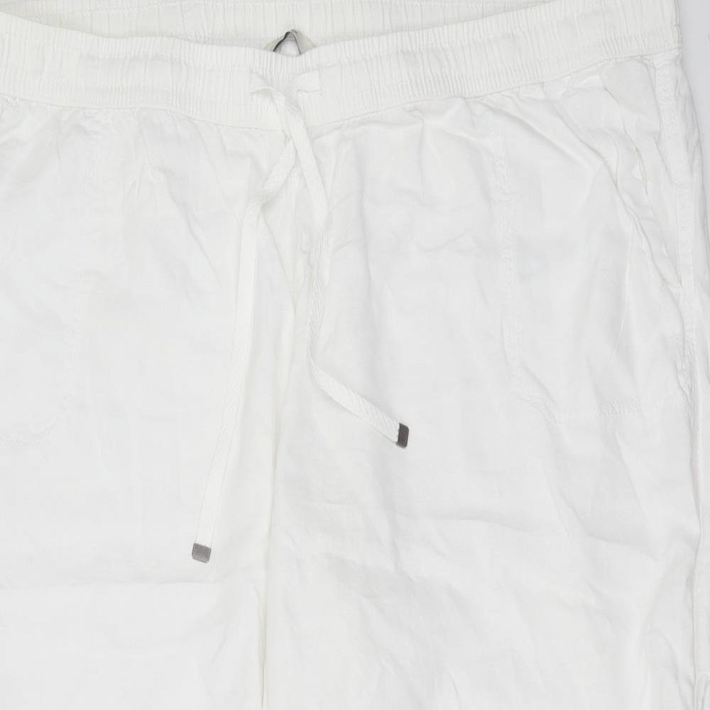 George Womens White  Linen Bermuda Shorts Size 24 L19 in Regular